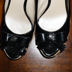 CHRISTIAN DIOR ESPADRILLE PLATFORM SANDALS